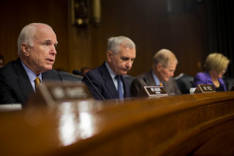 Republicans accused Democrats of holding defense policy hostage to their desire for greater domestic social spending, which the GOP majority opposes. (AP Photo)
