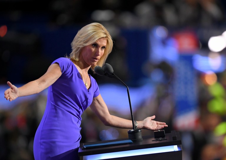 Talk radio host Laura Ingraham claimed Thursday morning that conservatives who refuse to vote for GOP nominee Donald Trump explicitly support abortion. (AP Photo/Mark J. Terrill)