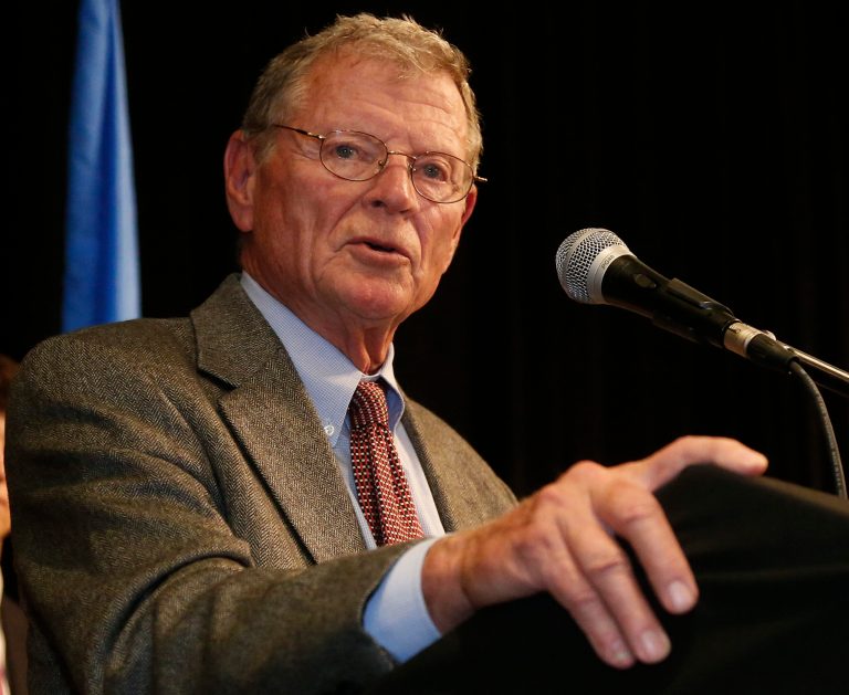 The Oklahoma Republican is content to ignore the Democratic effort, aimed at undermining the scientists' credibility. (AP)