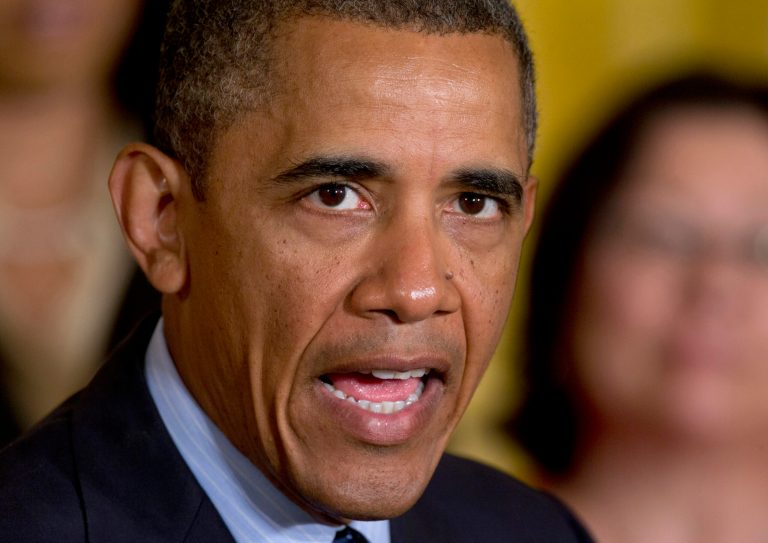  FILE - In this June 10, 2013 file photo, President Barack Obama speaks in the East Room of the White House in Washington. Struggling to salvage a massive surveillance program, Obama faced congressional critics of the National Security Agency's collection of Americans' telephone records Thursday, Aug. 1, 2013, as snowballing concerns made new limitations on the intelligence effort appear increasingly likely. (AP Photo/Carolyn Kaster, File)  