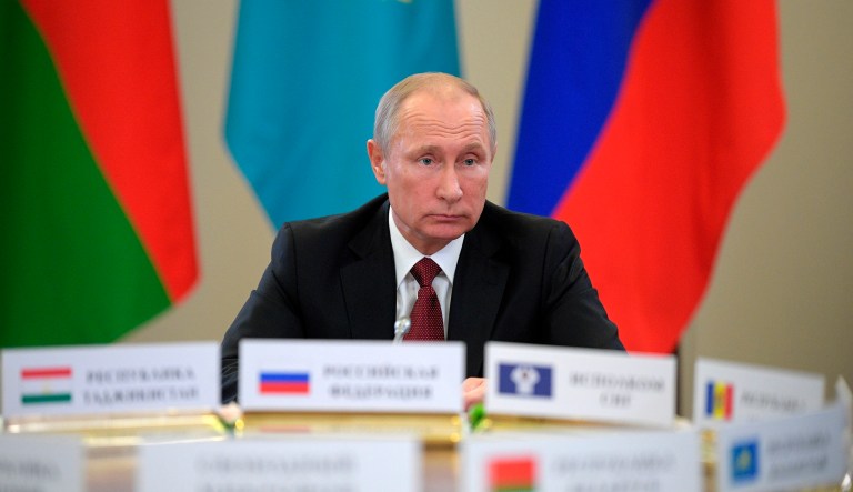 President Trump's attitude toward Iran and Israel is placing Russian President Vladimir Putin in the role of the world's leading non-European internationalist, for this week at least. (Alexei Druzhinin, Sputnik, Kremlin Pool Photo via AP)