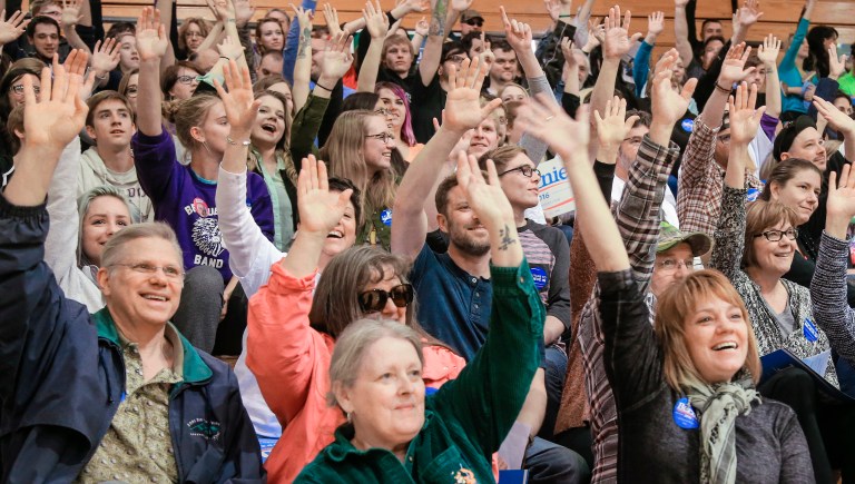 The Democratic Party's sharp left turn on cultural issues has driven the white working class, for generations the bulwark of its support, out of the party. (AP Photo/Nati Harnik)