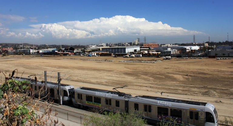 Thunderheads form east of Los Angeles Tuesday, Sept. 16, 2014 as moisture from remnants of former Hurricane Odile stream through Southern California amid a blistering heat wave. Wild weather hit Southern California on Tuesday, baking many areas with triple-digit heat but pummeling others with winds, lightning, rain and hail. (AP Photo/John Antczak)