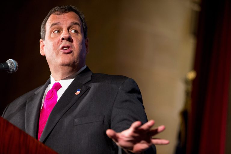 New Jersey Gov. Chris Christie speaks at the Latino Coalition Business Summit held at the U.S. Chamber of Commerce in Washington, Wednesday, June 10, 2015. (AP Photo/Andrew Harnik)