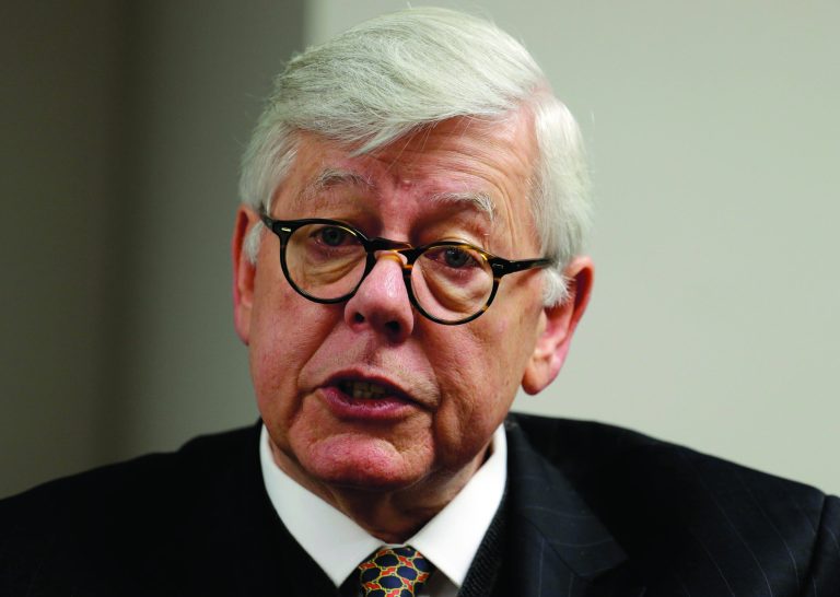 David Keene, president of the National Rifle Association, speaks during an exclusive interview with Associated Press reporters in Denver on Thursday, Feb. 7, 2013. He said he's confident that Congress won't approve an assault weapons ban or an ammunition limit in the wake of mass shootings in Colorado and Connecticut. David Keene called such gun control proposals 