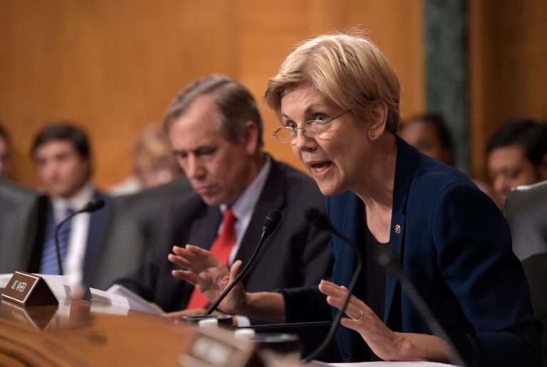 So hey, Sen. Warren: You want to get really mad, let loose and yell at people? Why don't you pick a fight with a corrupt federal agency once in a while? (AP Photo)