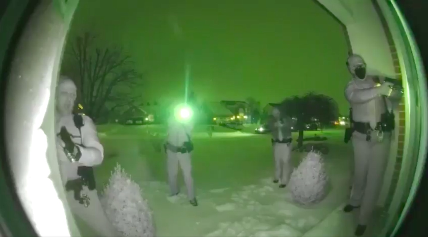 Home surveillance video shows moment Ohio man nearly shoots female deputy