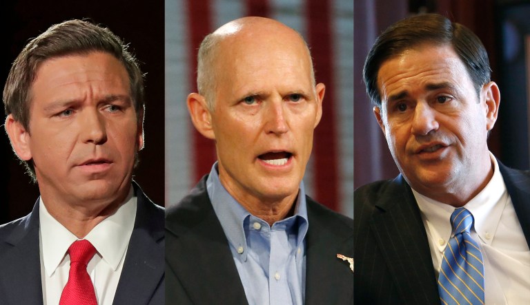 Ron Desantis Rick Scott and Doug Ducey.