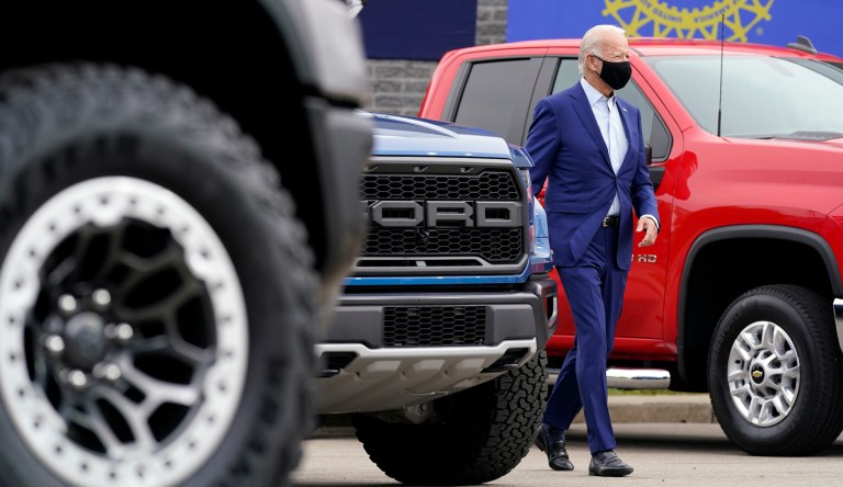 Autoworker Biden cursed at protests him in return Michigan visit