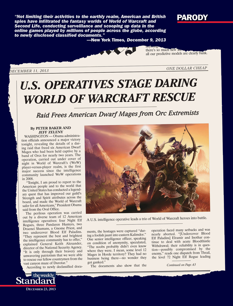 Spycraft meets Warcraft