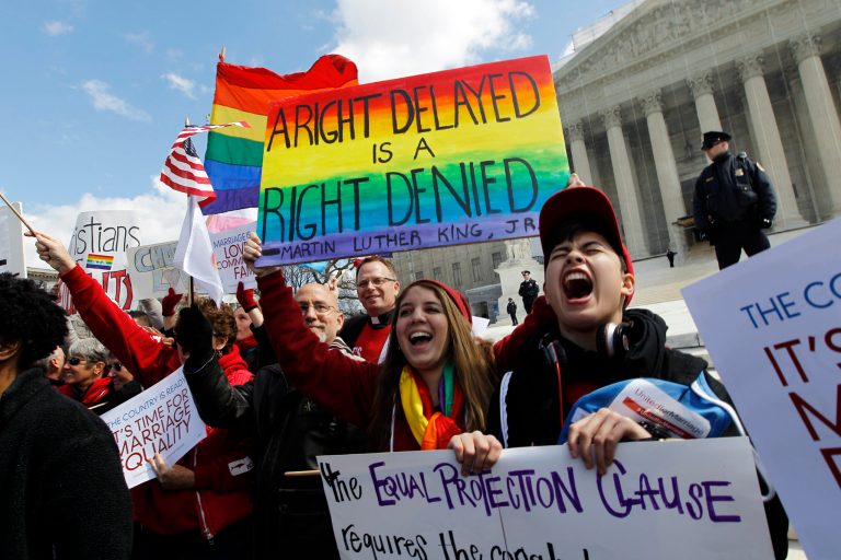 The Supreme Court is set to heard oral arguments on same-sex marriage Tuesday. (AP Photo)