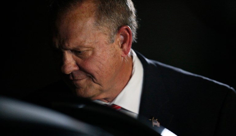 Former Alabama Chief Justice and U.S. Senate candidate Roy Moore, who has been named by nine women as having sexually harassed or assaulted them in the late 1970s to early 1980s, was also named in a recent report as having pursued teenage girls at the local mall. But the mall manager at the time said he would have kept records if that were the case. (AP Photo/Brynn Anderson)