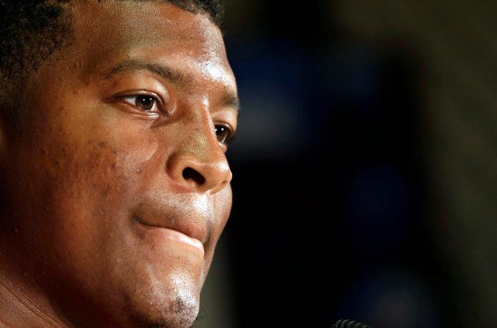 Florida State University quarterback Jameis Winston's is accused ofÂ sexual assault in the film, but the allegation has holes.Â (AP Photo/Chuck Burton, File)