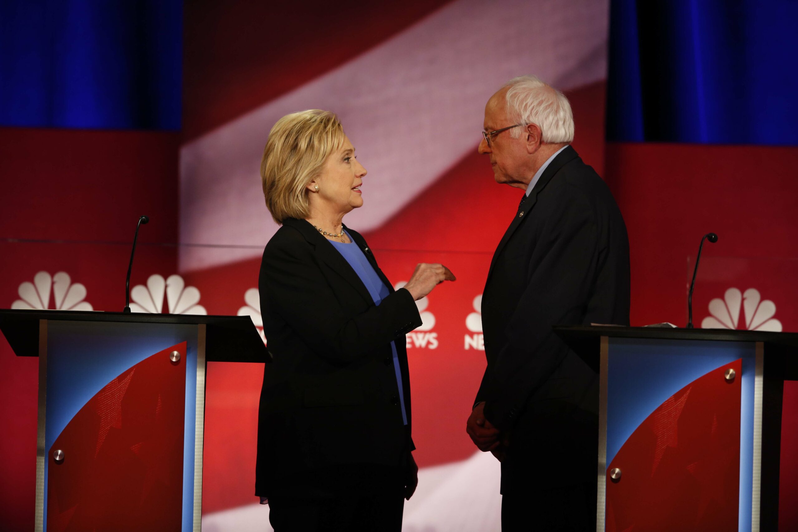 Hillary goes hawkish on Sanders