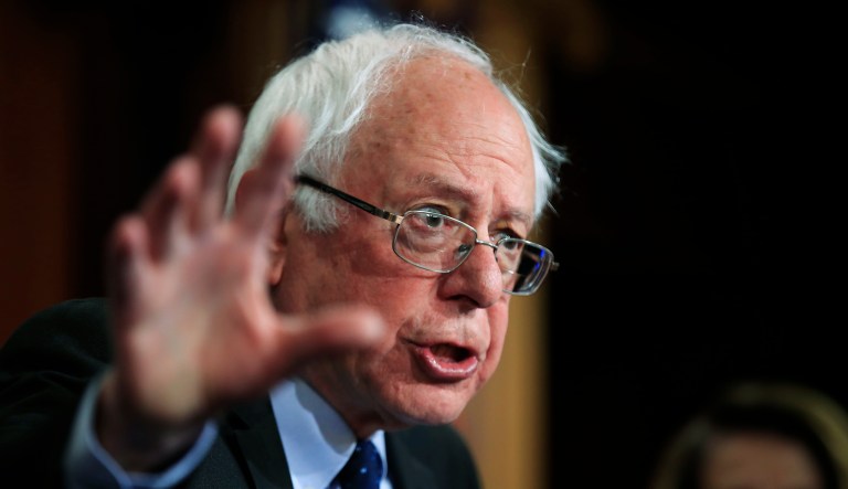 Vermont Sen. Bernie Sanders' upcoming speech at the National Women's Convention is causing controversy among some left-leaning feminists. (AP Photo/Manuel Balce Ceneta)