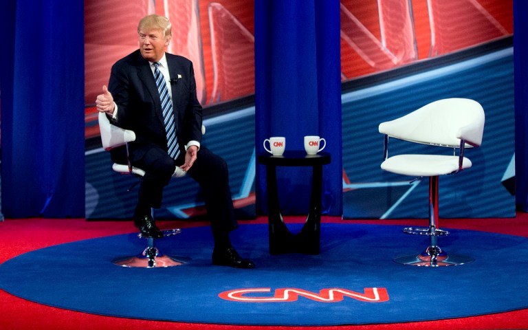 The billionaire is currently scheduled to join CNN's Anderson Cooper for a live debate at 8 p.m. ET in Milwaukee. (AP Photo/Andrew Harnik, File)