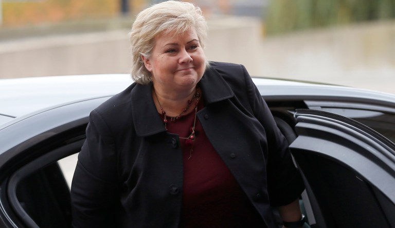 Trump and Norwegian Prime Minister Erna Solberg are slated to meet in Washington on Jan. 10 to discuss economic security, trade, and the ongoing battle against Islamic State militants. (AP Photo/Peter Dejong)
