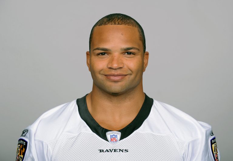 BALTIMORE, MD - CIRCA 2011: In this handout image provided by the NFL,  Brendon Ayanbadejo of the Baltimore Ravens poses for his NFL headshot circa 2011 in Baltimore,Maryland. (Photo by NFL via Getty Images)