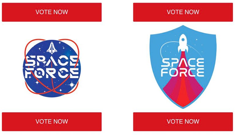 Trump 2020 campaign asks supporters vote on logo for Space Force merch