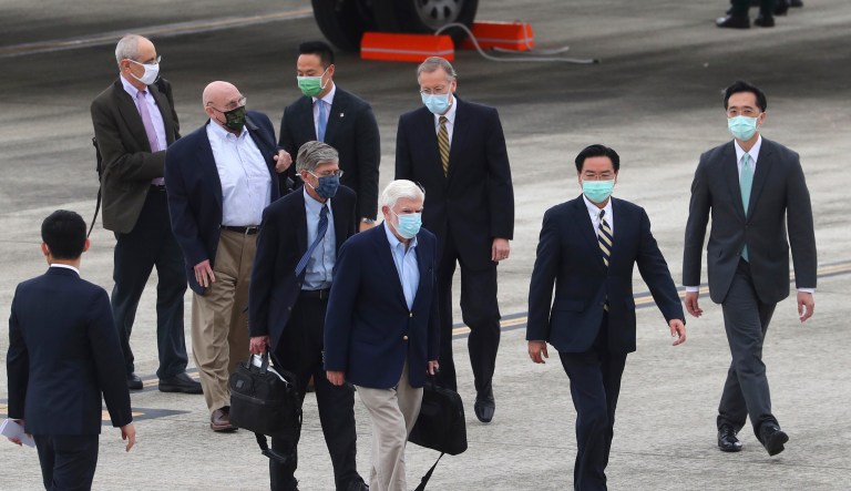 China conducts live-fire military drills as Biden friends arrive in Taiwan