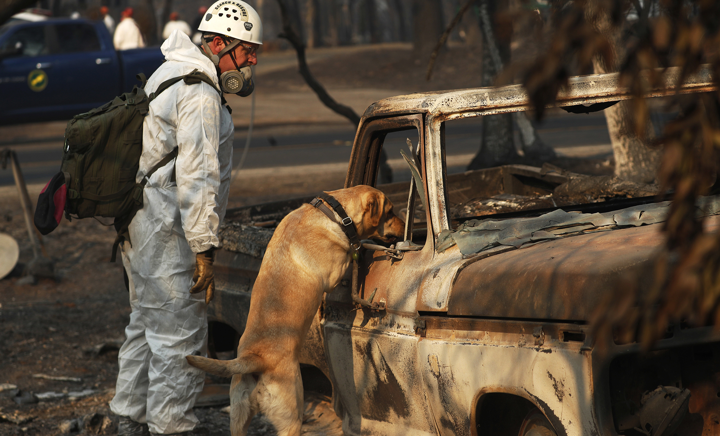 Searchers in California wildfire step up efforts before rain arrives