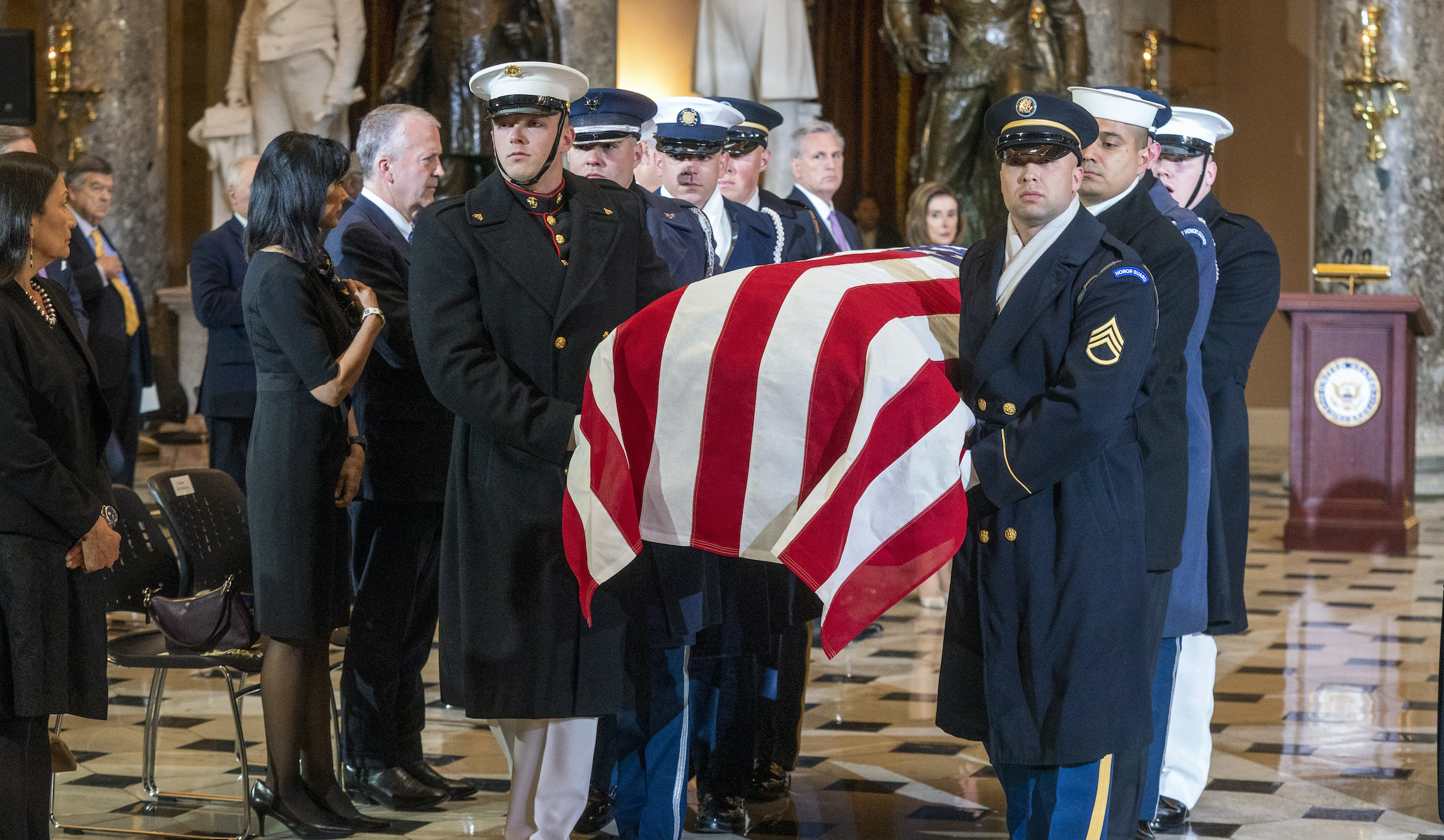 Colleagues honor ‘indomitable’ late House Dean Don Young as he lies in state