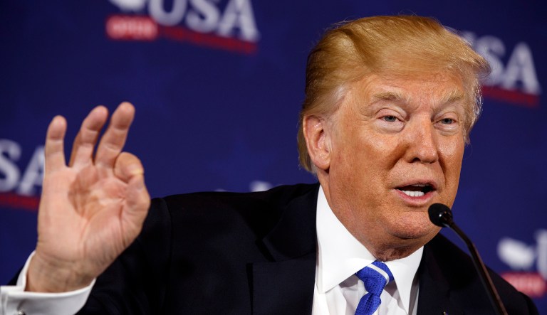 President Donald Trump speaks during a roundtable discussion on tax policy Thursday, April 5, 2018, in White Sulphur Springs, W.Va.