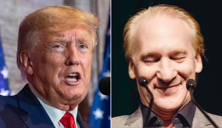 Donald Trump (left) and Bill Maher.
