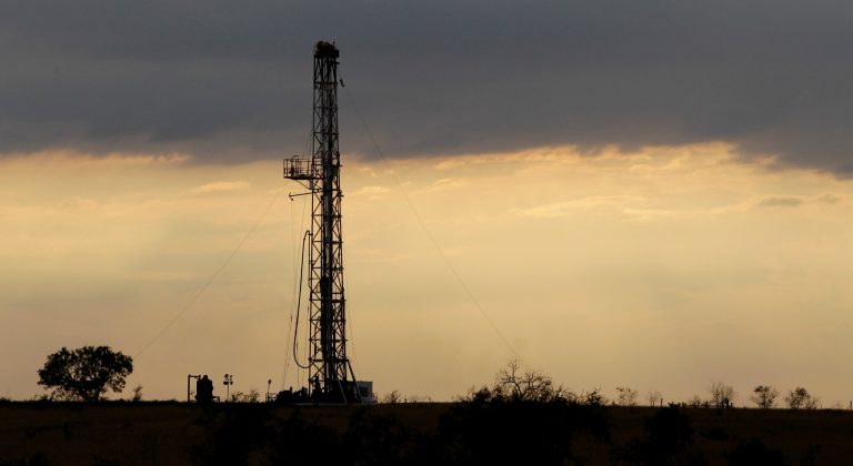 A drilling rig is seen near Kennedy, Texas, on May 9, 2012.ÃÂ More efficient and productive wells were largely responsible for an uptick in U.S. oil and gas output this year, the Energy Department's statistics arm said in a report released Tuesday.ÃÂ (AP Photo/Eric Gay)