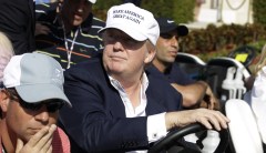 Off Twitter and at his golf club: Trump relaxes at Super Bowl party ahead of impeachment trial