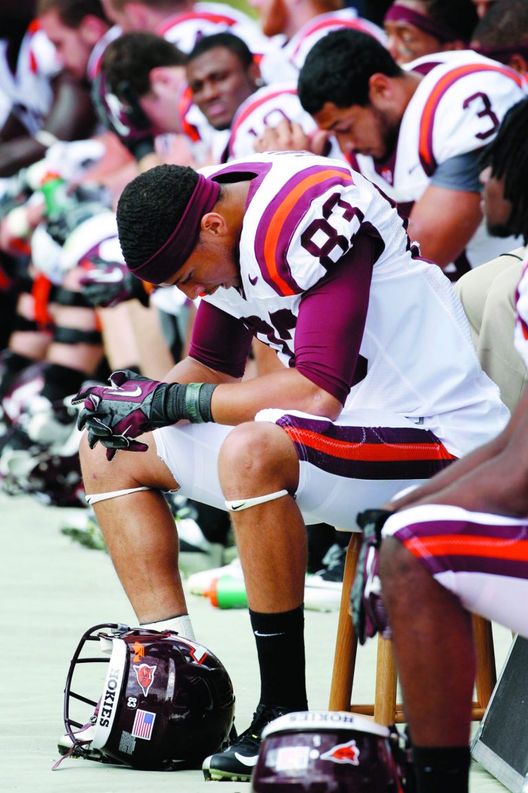 Keith Srakocic/AP
Corey Fuller and Virginia Tech lost their first game of the year after spotting Pittsburgh a three-touchdown lead in the game's first 17 minutes.