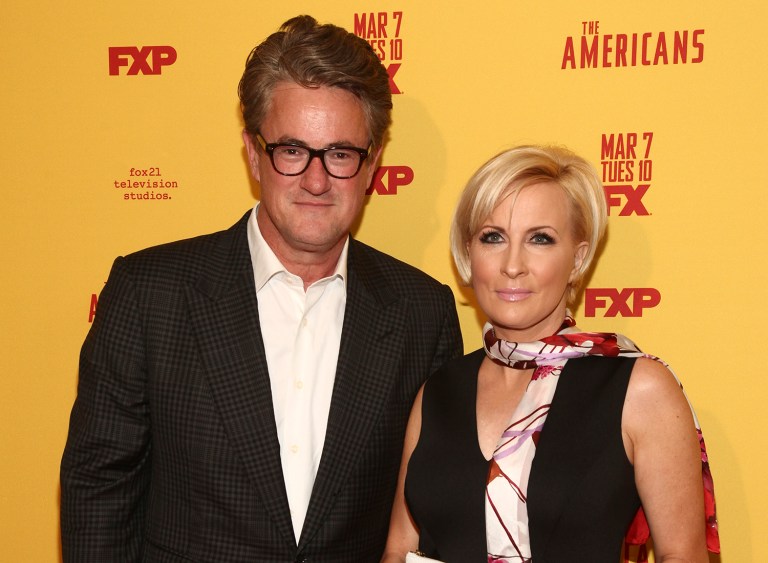 Scarborough and Brzezinski have been sharply critical of the president in recent weeks. (Photo by Andy Kropa/Invision/AP)