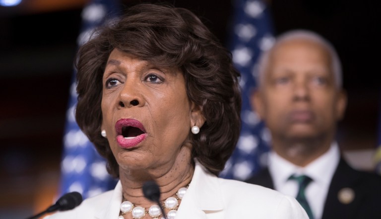 Rep. Maxine Waters, D-Calif., ranking member on the House Financial Services Committee, speaks during a news conference on Capitol Hill in Washington, Friday, July 14, 2017, in renewing calls for a vote on an independent commission to investigate Russia's election meddling and ties to the Trump administration and adding that presidential adviser Jared Kushner's security clearance should be revoked. (AP Photo/J. Scott Applewhite)