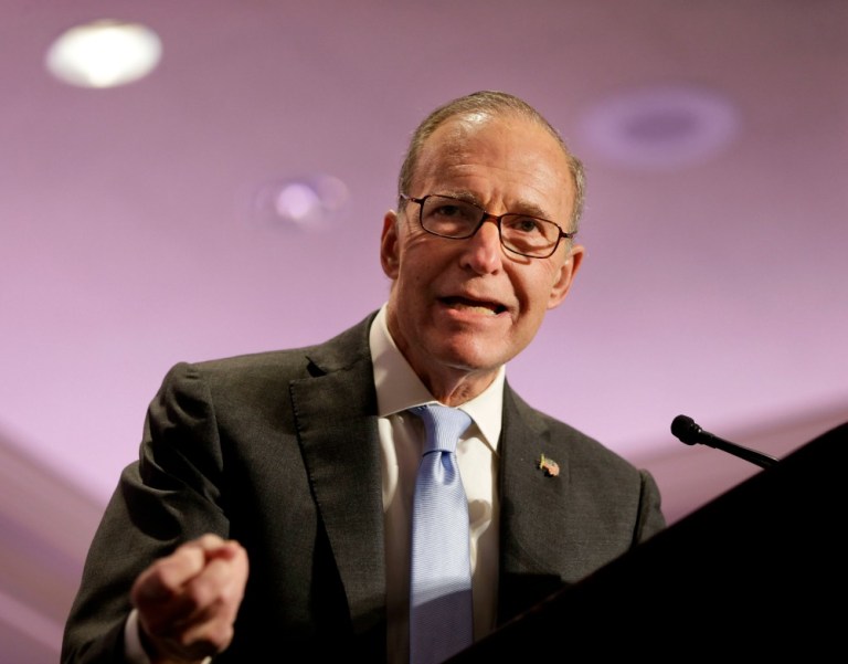Larry Kudlow, a former Reagan administration official, made the announcement on CNBC Tuesday afternoon, citing his position at the network and his radio show as reasons for foregoing a Senate bid. (AP Photo)