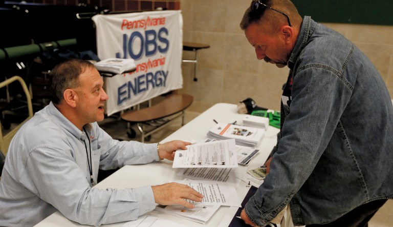 There were just 1.1 jobless workers for each advertised job vacancy in November, the agency reported. (AP Photo/Keith Srakocic)