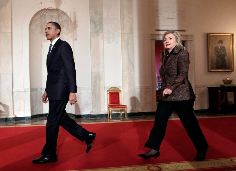 President Obama and Hillary Clinton in the White House in 2011. Associated Press photo.Â 