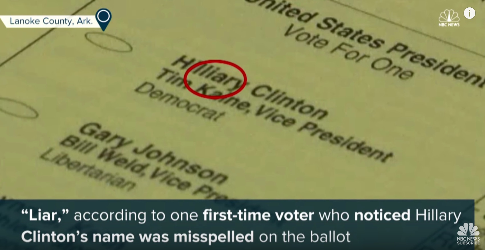 Some Arkansas ballots have ‘liar’ in Hillary Clinton’s name