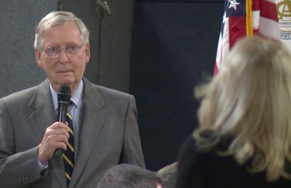 McConnell Begs Audience for Questions at Calm Event in Kentucky