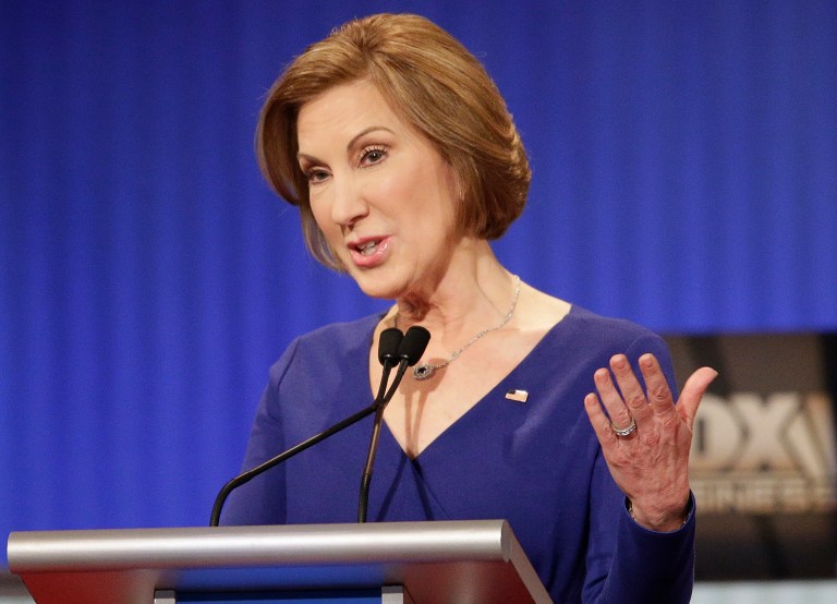 Republican presidential candidate Carly Fiorina said, 