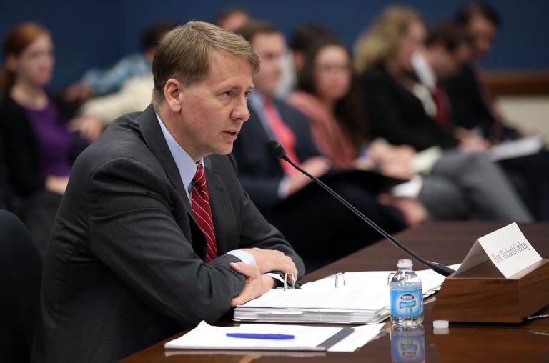 Consumer Financial Protection Bureau Director Richard Cordray testifies before the House Small Business Committee August 1, 2012 in Washington, DC. The committee held a hearing on the topic of 'Know Before You Regulate: The Impact of CFPB Regulations on Small Business.' (Photo by Win McNamee/Getty Images)