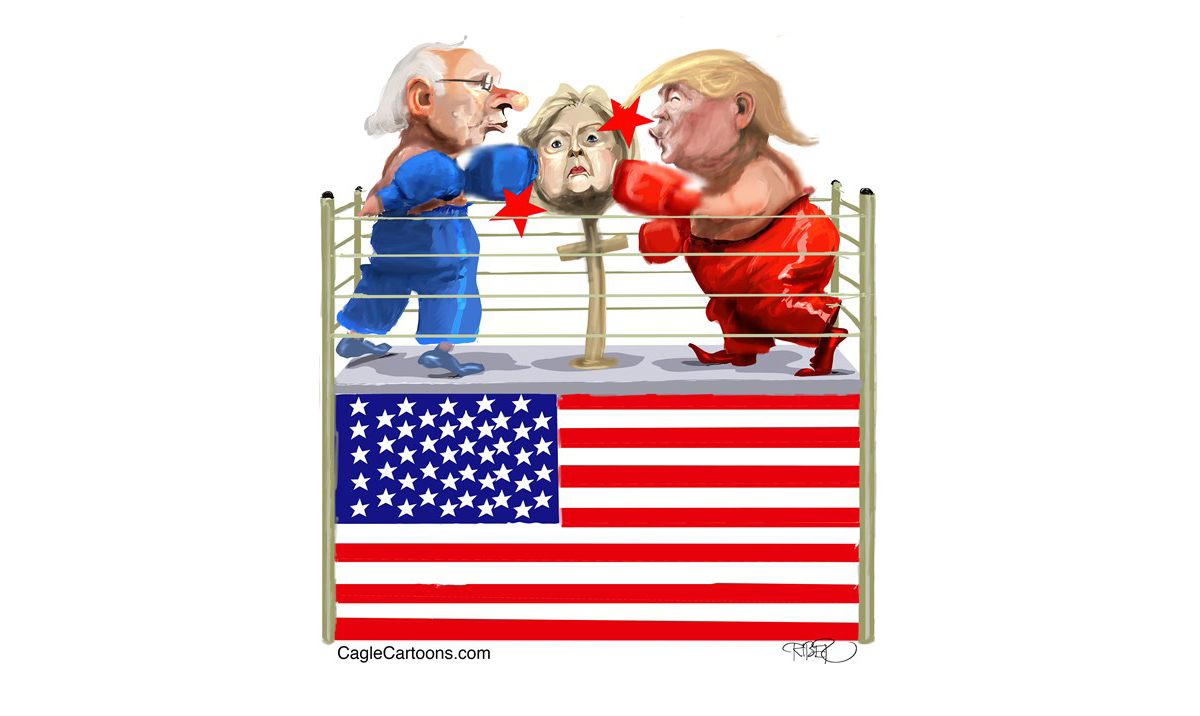 Editorial cartoon: Boxing bros