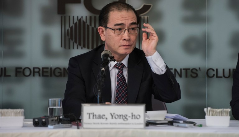 Thae Yong Ho is a former senior diplomat who defected from North Korea in 2016 after a stint as the deputy ambassador to the United Kingdom. (Ed Jones, Pool Photo via AP)