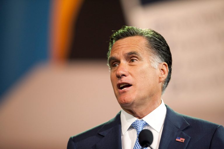 Republican presidential candidate and former Massachusetts Gov. Mitt Romney addresses the NAACP National Convention July 11 in Houston, Texas.  (Photo by Eric Kayne/Getty Images)