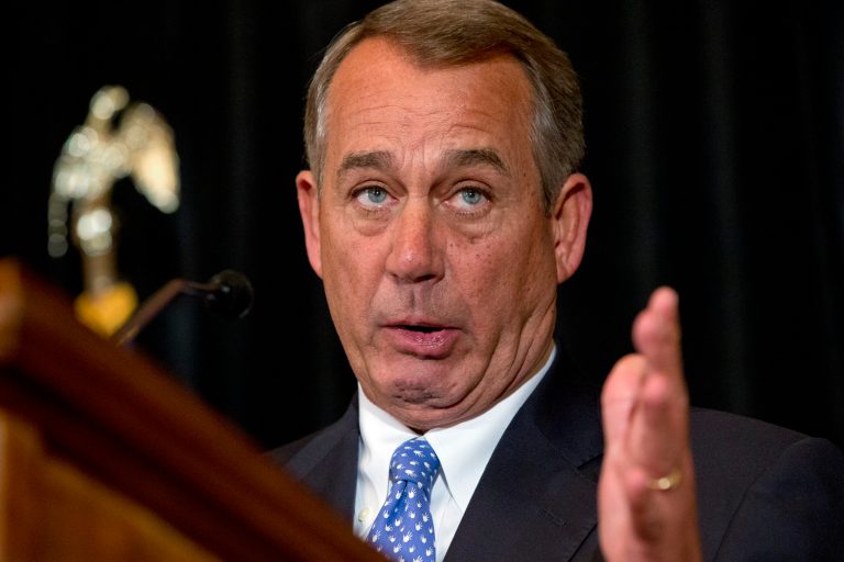 House Speaker John Boehner, R-Ohio, led the criticism of the president's annual spending blueprint, which calls for hiking takes for the more affluent in order to fund tax breaks for lower income earners and new programs like a $60 billion plan to offer free community college. (AP Photo/Jacquelyn Martin)