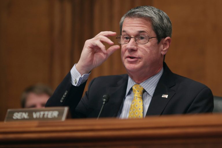 Sen. David Vitter, R-La., speaks during an oversight hearing in the Dirksen Senate Office Building on Capitol Hill January 30, 2014 in Washington. (Photo by Chip Somodevilla/Getty Images)