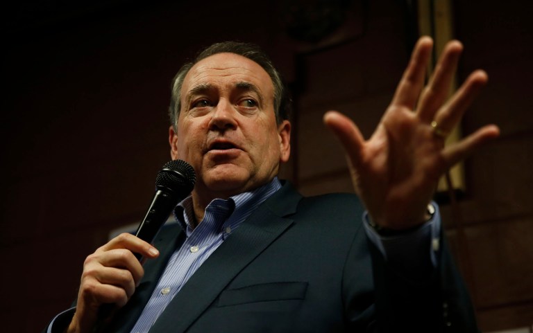 Former Arkansas Gov. Mike Huckabee denied Friday night reports that President-elect Trump asked him to serve as the U.S. ambassador to Israel. (AP Photo/Kiichiro Sato)