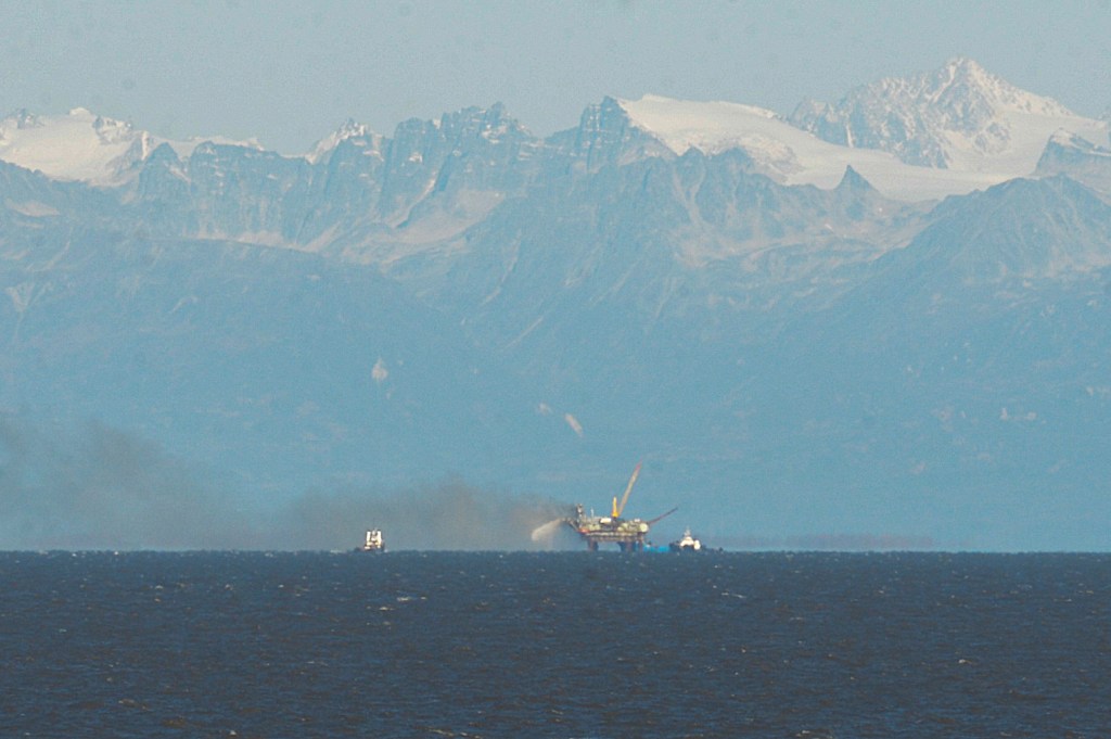 Fire at offshore gas platform prompts evacuation