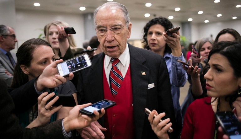 Under Senate tradition, home-state senators have had the right to delay or veto nominees before they are taken up in committee, but Grassley approved the nomination of a Wisconsin judge over Sen. Tammy Baldwin's objection. (AP Photo/J. Scott Applewhite)