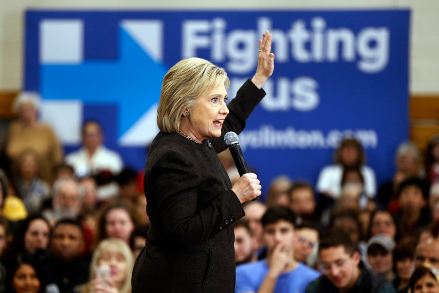 Despite primary loss, Clinton shifting to November