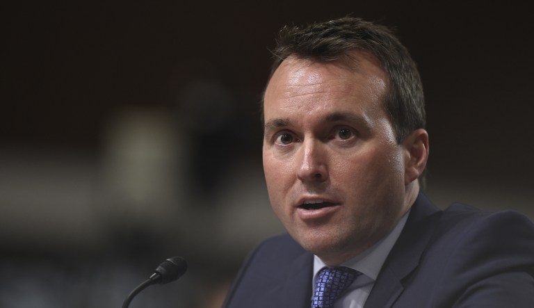 Former Army Secretary Eric Fanning pushed back Thursday against the Trump administration's motion to dismiss a federal lawsuit filed by transgender troops, saying its effort to roll back a year-old Pentagon policy of open service is harming the military. (AP Photo/Susan Walsh, File)